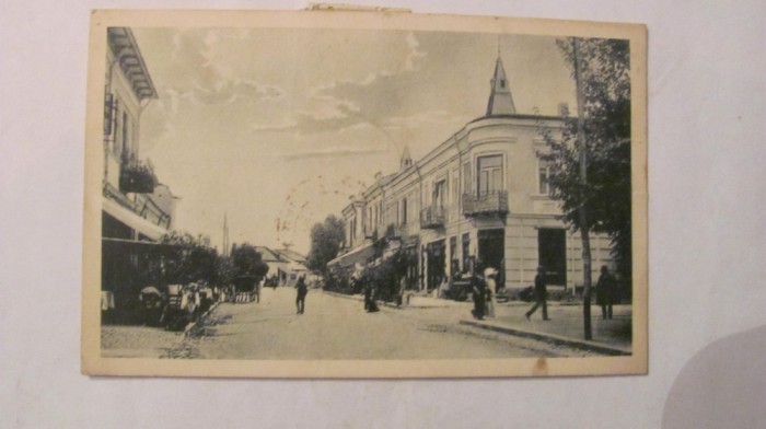 CY - Ilustrata Pucioasa &quot;Strada Regala&quot; circulata 1937 / 3 timbre &amp; 3 stampile