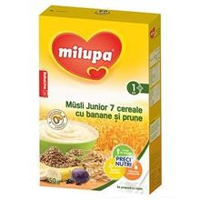 Milupa Musli Junior 7 Cereale cu Banane si Prune 12+Luni 250gr Cod: 4008976120025 foto