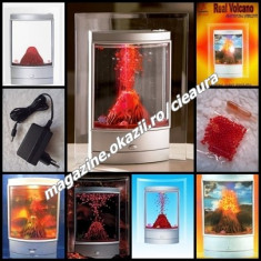 LAMPA ELECTRICA SEMINEU INTERIOR REAL VOLCANO IMITA VULCANII EFECTE SPECIALE DECOR pentru APARTAMENTE CASE de VACANTA RESTAURANTE TERASE LAMPI SEMINEE