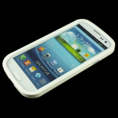 Bumper silicon alb Samsung Galaxy S3 i9300 + folie protectie foto