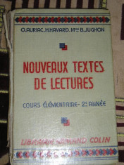 RWX 51 - NOUVEAUX TEXTES DE LECTURES - O AURIAC - H HAVARD - EDITATA IN 1962 foto