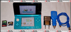 Consola Nintendo 3DS Joc Driver Renegade 3D, card 1GB, stylus, incarcator auto, perete, cablu de date foto