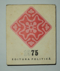 Calendar 1975 - Editura Politica - 365 de file - almanah caricaturi istorie , calendare vechi comunism comunist epoca de aur foto