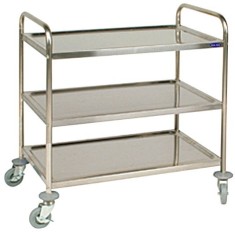 Carucior servire (gheridon) INOX 3 RAFTURI IMPECABIL foto