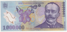 (1) BANCNOTA ROMANIA - 1.000.000 LEI 2003 - POLYMER, VALOARE NOMINALA MARE foto