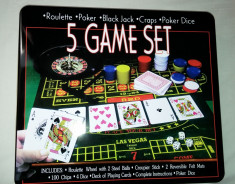 Joc Cazino 5 in 1: ruleta, poker, zaruri, blackjack si poker cu zaruri foto