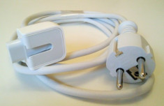 Apple Power Cord - Prelungitor Cablu Tensiune cu Adaptor priza EU Europa Romania pt incarcator MacBook Pro Air iPhone iPod iPad iPad2 3 foto