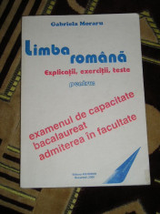 RWX 30 - LIMBA ROMANA - EXPLICATII, EXERCITII, TESTE - GABRIELA MORARU - 2000 foto