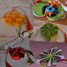Martisoare lucrate manual (Quilling) foto