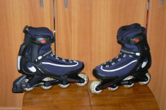 Role Rollerblade marimea 42.5, roti silicon, ABEC 5, in stare buna foto