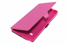 HUSA SAMSUNG GALAXY NOTE 4 N910 roz cu magnet si portcard + FOLIE CADOU AG foto