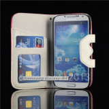 Husa Samsung Galaxy S4 SIV I9500 I9505 I9508 + folie protectie display + stylus, Roz, Alt material, Cu clapeta