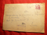 Plic circulat 1956 cu stampila Cooperativa Mestesugareasca Automobilul