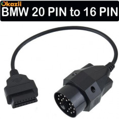 Cablu adaptor pt interfata diagnoza BMW 20 pini la OBD2 16 pini foto