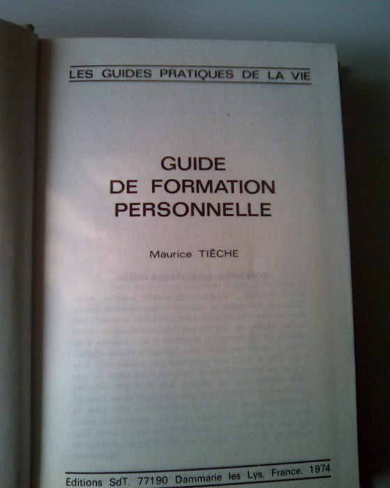 Guide de formation personnelle - Maurice Tieche (in limba franceza) (5+1)5