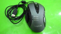 Mouse laser gaming LogiLink cu dpi reglabil 1000dpi 1500dpi 2200dpi MAS101 foto