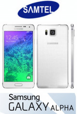 Telefon mobil 2015 Samsung G850 Galaxy Alpha, 32GB, White g850f, SIGILAT 24 LUNI GARANTIE foto