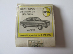 RARE! CHIBRITURI PUBLICITARE COLECTIE OPEL KADETT SI OPEL REKORD 1500 DIN ANII 60 foto