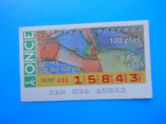 HOPCT SPANIA BILET LOTO / LOTERIE foto