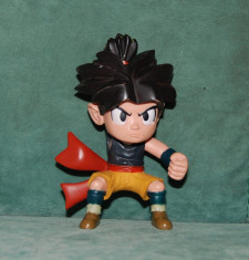 Jucarie figurina din cauciuc tare, personaj Anime, baiat par negru, luptator, 11cm, Dragon Ball Z, Son Goku, colectie foto