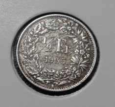 Moneda argint 1/2 Franci - 1955 foto