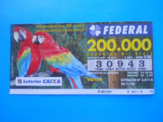 HOPCT BRAZILIA BILET LOTO / LOTERIE foto