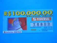 HOPCT BRAZILIA BILET LOTO / LOTERIE foto