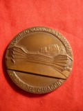 Medalie Olimpica 1955 - Cortina D&#039;Ampezzo , bronz , d= 3,3 cm