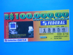 HOPCT BRAZILIA BILET LOTO / LOTERIE foto