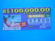 HOPCT BRAZILIA BILET LOTO / LOTERIE foto