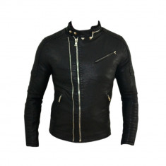 Geaca Barbati Zara Man Jappan Fashion Piele Eco Cambrata Cod Produs D228 foto