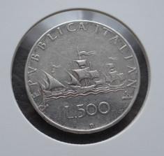 Moneda argint 500 Lire - R - Italia foto