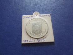 Romania - 100 lei 1996, proba BNR aluminiu RARA foto