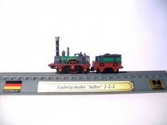 1984.Macheta locomotiva - Ludwigsbahn &amp;quot;Adler&amp;quot; 2-2-2 Germany scara 1:160 foto