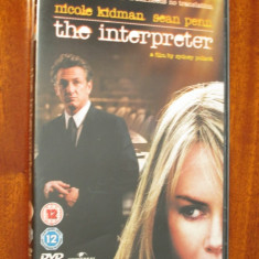 THE INTERPRETER - film DVD - cu NICOLE KIDMAN si SEAN PENN (original din Anglia, in stare impecabila!!!)