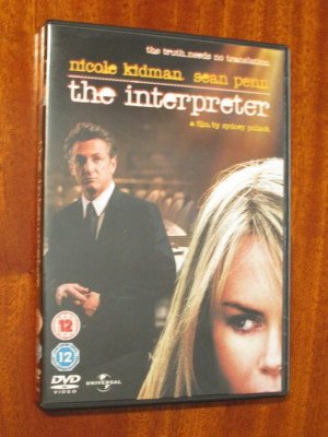 THE INTERPRETER - film DVD - cu NICOLE KIDMAN si SEAN PENN (original din Anglia, in stare impecabila!!!) foto