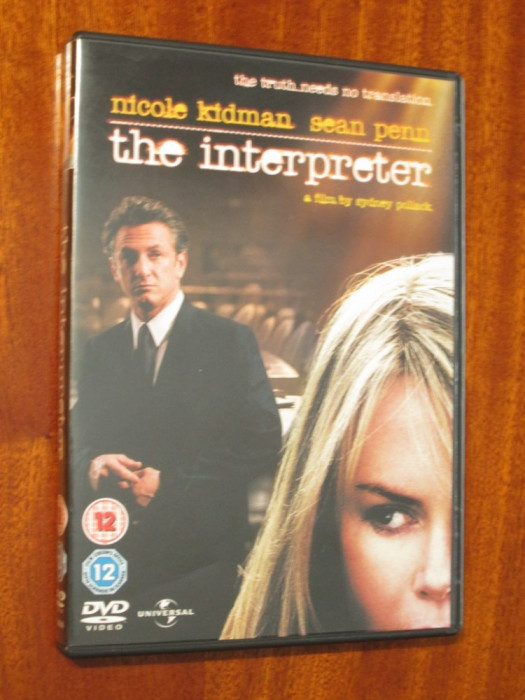 THE INTERPRETER - film DVD - cu NICOLE KIDMAN si SEAN PENN (original din Anglia, in stare impecabila!!!)