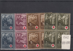 UNGARIA - 1942, MI 691/94, BL DE 4, MNH - LOT 2 ST foto