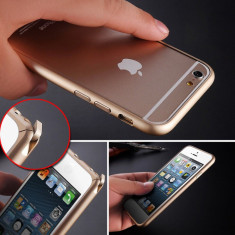 Husa bumper protectie din ALUMINIU metal culoare gold telefon Iphone 6 4.7 foto