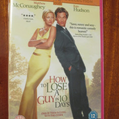 HOW TO LOSE A GUY IN 10 DAYS - film DVD - cu MATTHEW MCCONAUGHEY si KATE HUDSON (original din Anglia, in stare impecabila!!!)