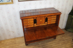 Secretaire Biedermeier, lemn de mahogn. -1850. foto