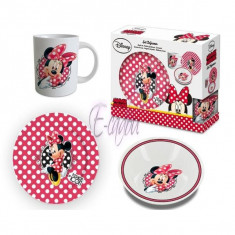 Set MIC DEJUN Disney Minnie Mouse cu 3 piese din portelan foto