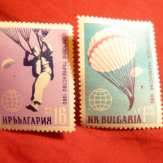Serie - Parasutism 1960 Bulgaria , 2 val.