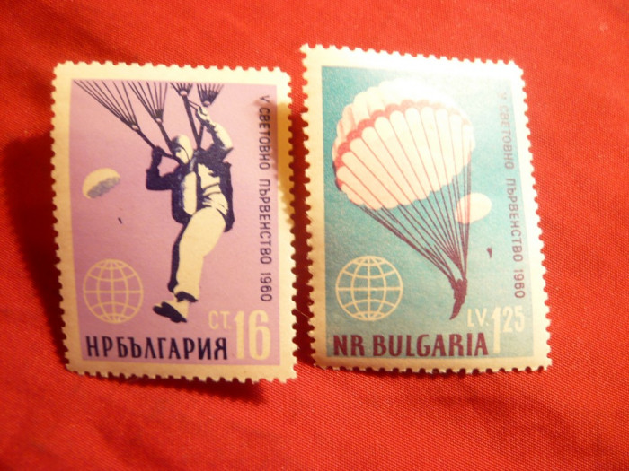 Serie - Parasutism 1960 Bulgaria , 2 val.