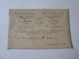 INVITATIE CASATORIE 1948