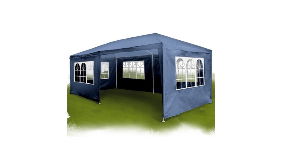 Cort bere 3x6 m albastru, cort de gradina, pavilion de gradina 6x3 m