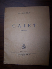 AL. O. TEODOREANU - CAIET Versuri (1938) foto