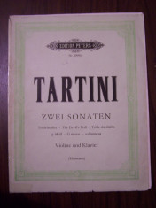 TARTINI - SONATE (partituri muzicale pentru vioara si pian) foto