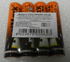 Baterii R3 AAA FootMark blister 4 bucati baterie 1.5V foto