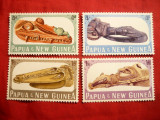 Serie- Arta in lemn - Fauna - 1965 Papua Noua Guinee , 4 val.